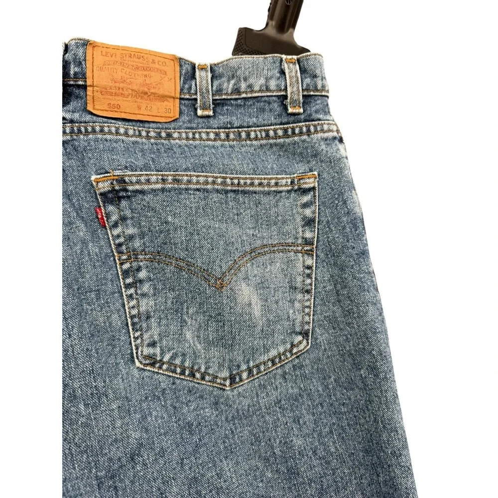 Vintage Levi's 550 Jeans Made In USA 42x29 Relaxed 90s Vintage Fit